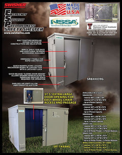 Swisher ESP Safety Shelter- 25 Person Private / 15 Person Business