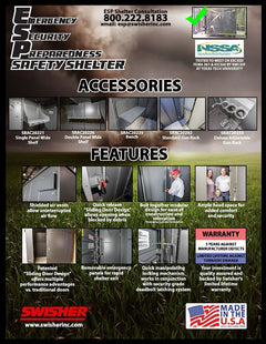 Swisher ESP Safety Shelter- Wheelchair accessible - 20 Person Private / 12 Person Business