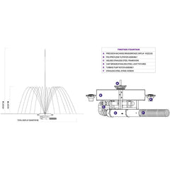 Vertex | Vertical TwoTier Commercial Fountain
