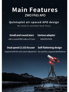 ZWO FF65 APO OTA