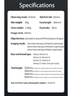 ZWO FF65 APO OTA